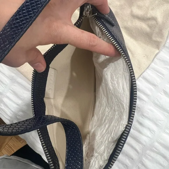 BY FAR snake skin Navy bag - Picture 4 of 4